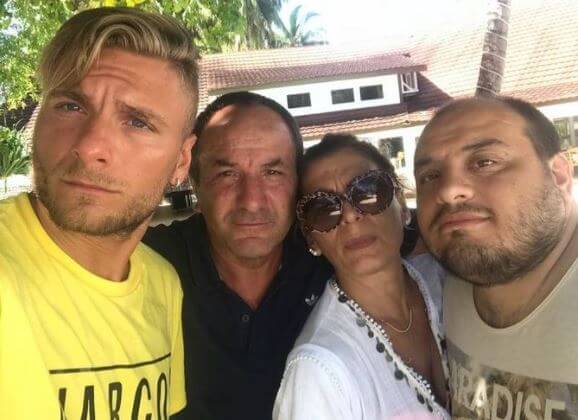 Michela Immobile with her husband Antonio Immobile and sons Ciro Immobile and Luigi Immobile.